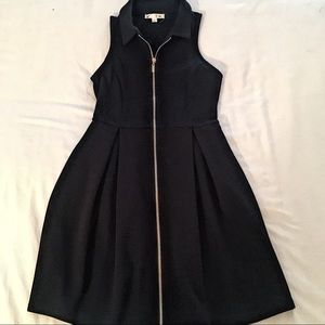 NWOT Zip-Front Black Sleeveless Dress - size S